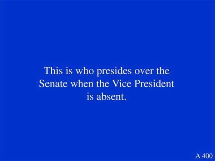 Who takes over if the vice president is absent?
