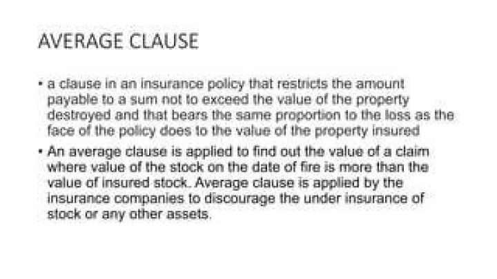Why is average clause applied?