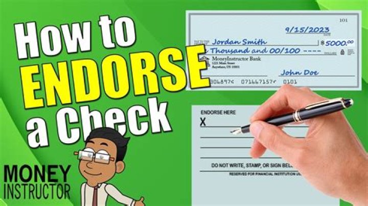 Why is check endorsement important?