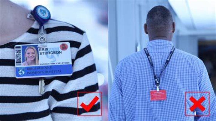 Why is it important to wear a badge at the hospital?