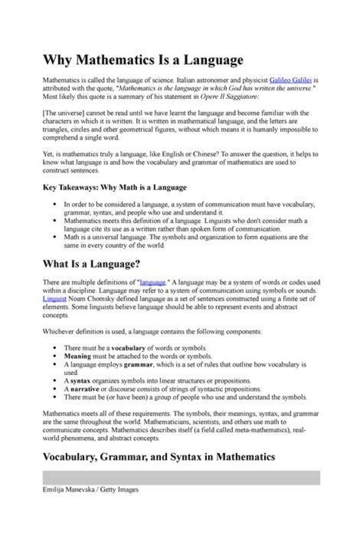 Why is mathematics often called the language of science?